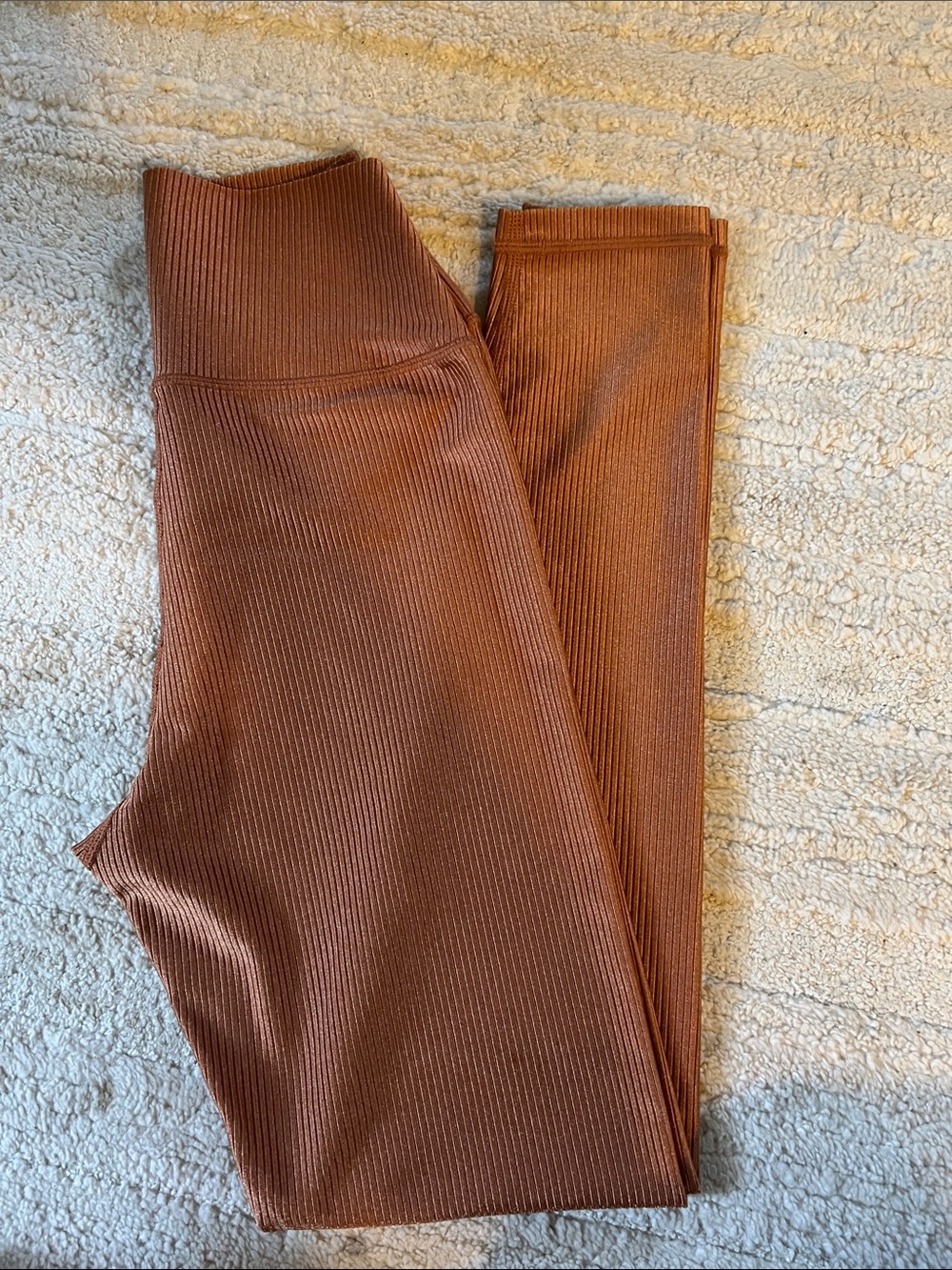 aerie Ribbed Leggings in Rust